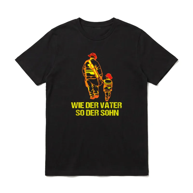 Wie der Vater so T-Shirt – Klassisches T-Shirt in Schwarz