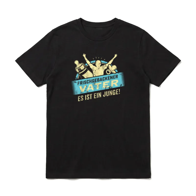 Frischgebackener Vater Stolzer Papa T-Shirt – Klassisches T-Shirt in Schwarz