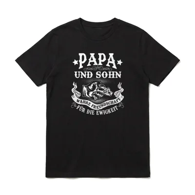 Papa Und Sohn Partnerlook Vater Dad T-Shirt – Klassisches T-Shirt in Schwarz