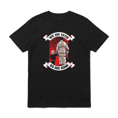 Wie der Vater so T-Shirt – Klassisches T-Shirt in Schwarz