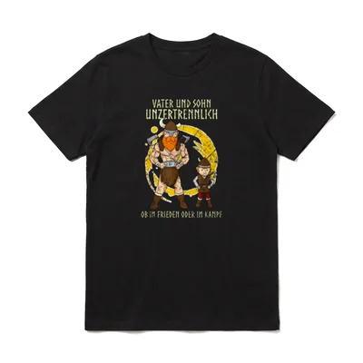 Vater Und Sohn Partnerlook Wikinger T-Shirt – Klassisches T-Shirt in Schwarz