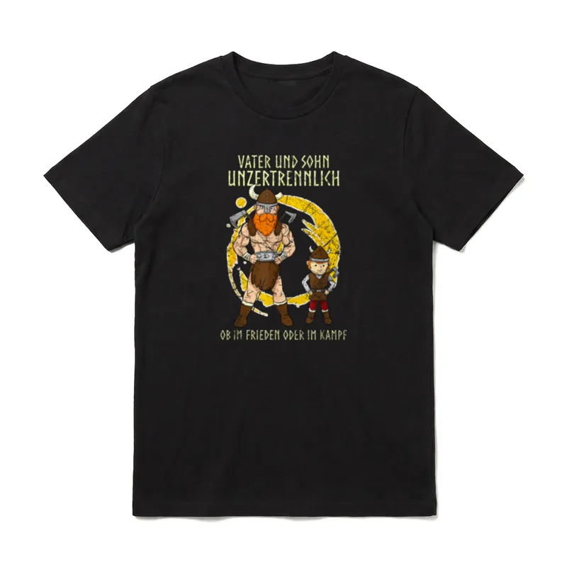 Vater Und Sohn Partnerlook Wikinger T-Shirt – Klassisches T-Shirt in Schwarz