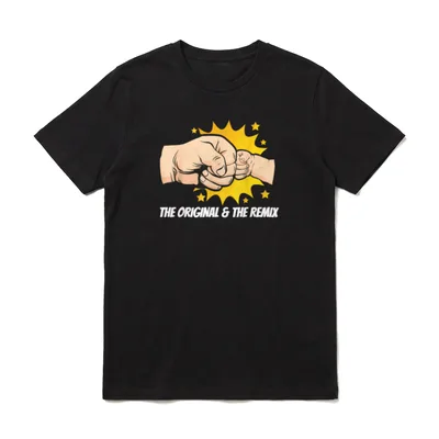 Vater Sohn Partner Look T-Shirt – Klassisches T-Shirt in Schwarz