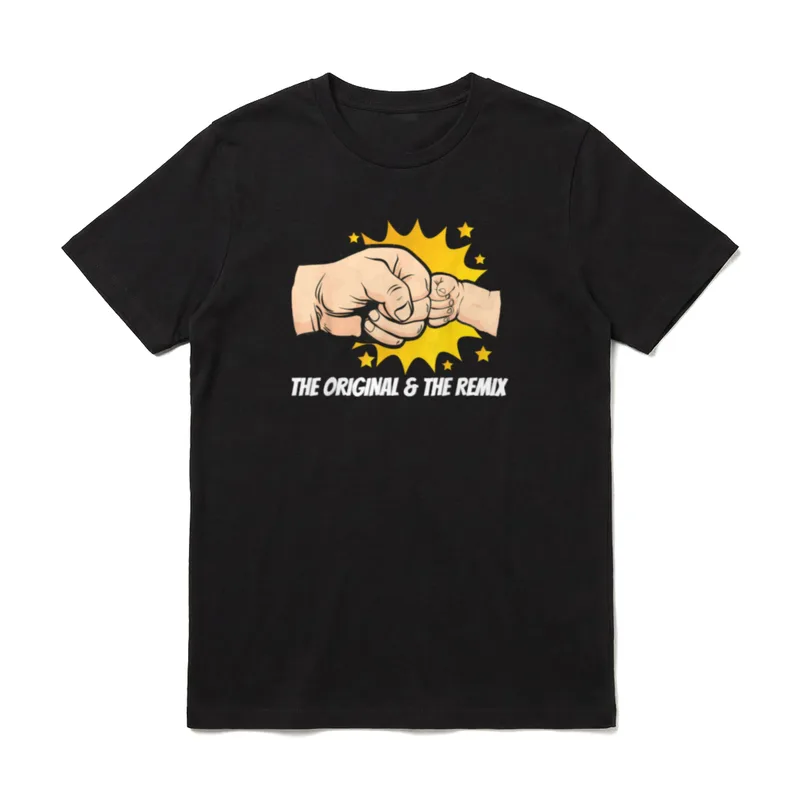 Vater Sohn Partner Look T-Shirt – Klassisches T-Shirt in Schwarz
