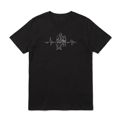 Vater Und Sohn Herzschlag Papa & Sohn T-Shirt – Klassisches T-Shirt in Schwarz