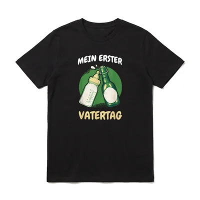 Mein erster Vatertag 2025 T-Shirt – Klassisches T-Shirt in Schwarz