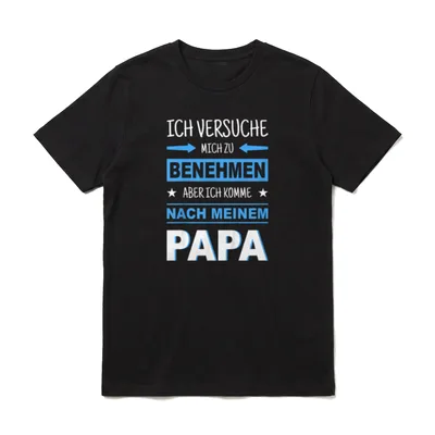 Ich versuche mich T-Shirt – Klassisches T-Shirt in Schwarz