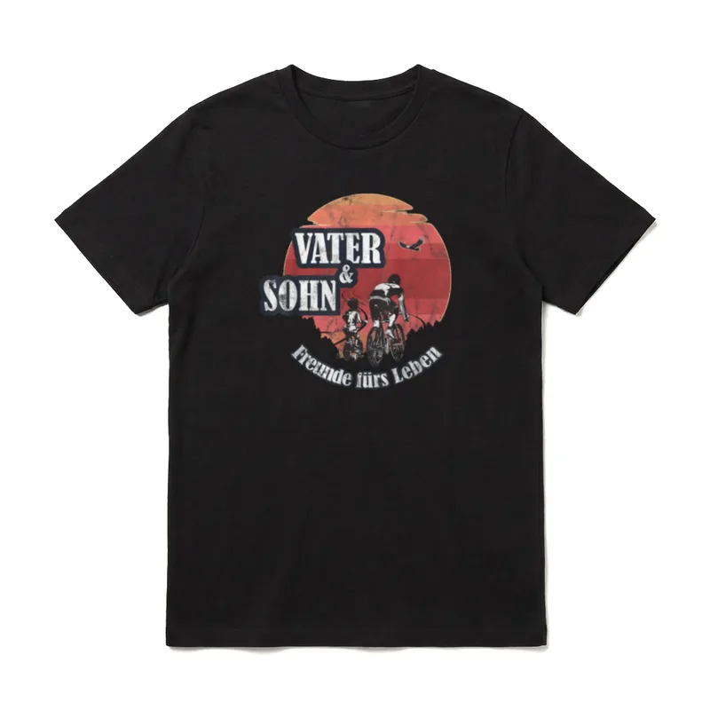 Vater und Sohn Fahrradfreunde T-Shirt – Klassisches T-Shirt in Schwarz