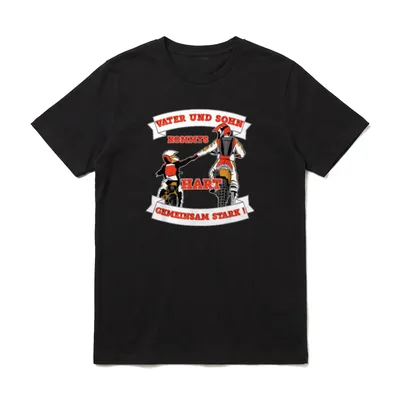 Motocross Vater Sohn Spruch T-Shirt – Klassisches T-Shirt in Schwarz