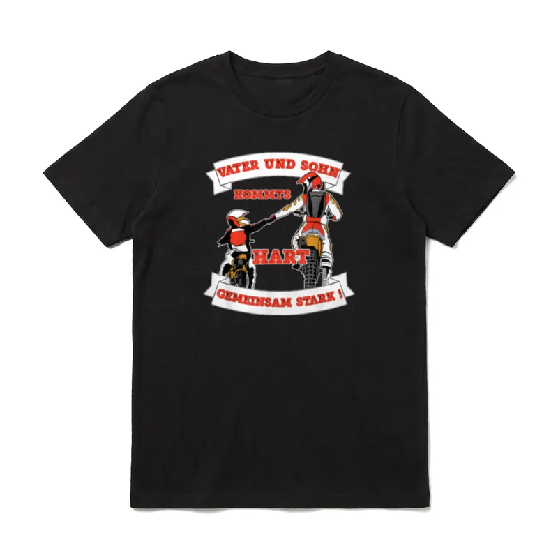 Motocross Vater Sohn Spruch T-Shirt – Klassisches T-Shirt in Schwarz