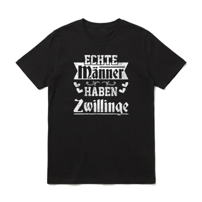 Vater Papa Zwillinge Nachwuchs T-Shirt – Klassisches T-Shirt in Schwarz