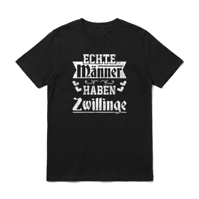 Vater Papa Zwillinge Nachwuchs T-Shirt – Klassisches T-Shirt in Schwarz
