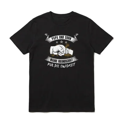 Papa & Sohn Wahre T-Shirt – Klassisches T-Shirt in Schwarz
