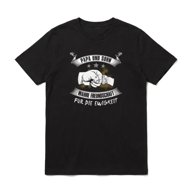Papa & Sohn Wahre T-Shirt – Klassisches T-Shirt in Schwarz