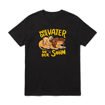 Wie der Vater so Papa & Sohn T-Shirt – Klassisches T-Shirt in Schwarz