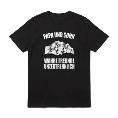 Papa Vater und Sohn Vatertag Partnerlook T-Shirt – Klassisches T-Shirt in Schwarz