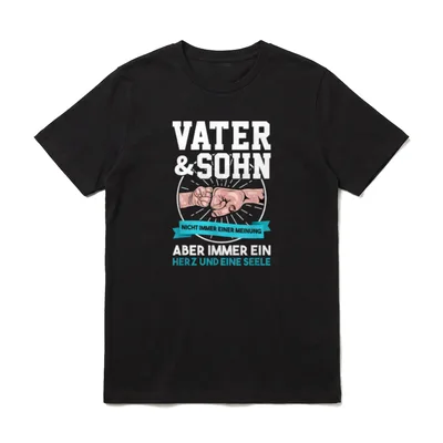 Vater und Sohn vielleicht T-Shirt – Klassisches T-Shirt in Schwarz