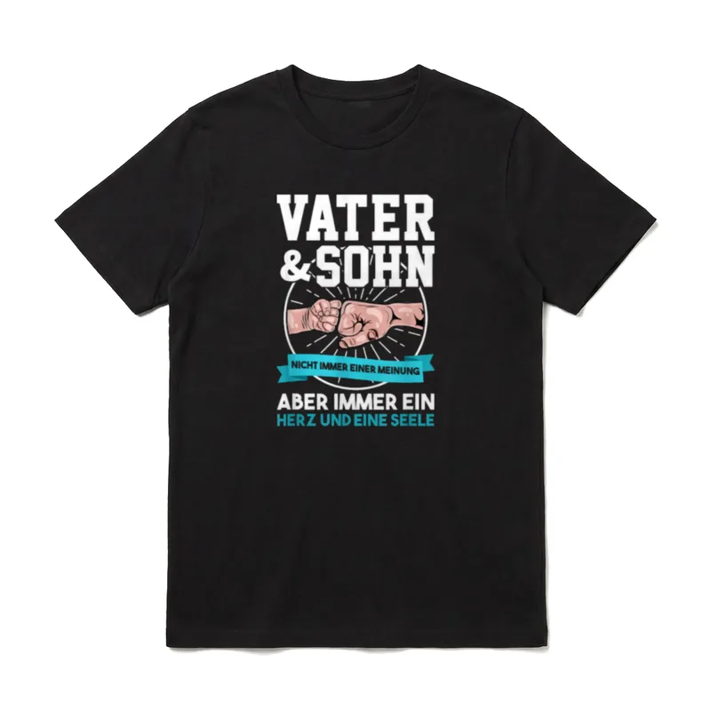 Vater und Sohn vielleicht T-Shirt – Klassisches T-Shirt in Schwarz