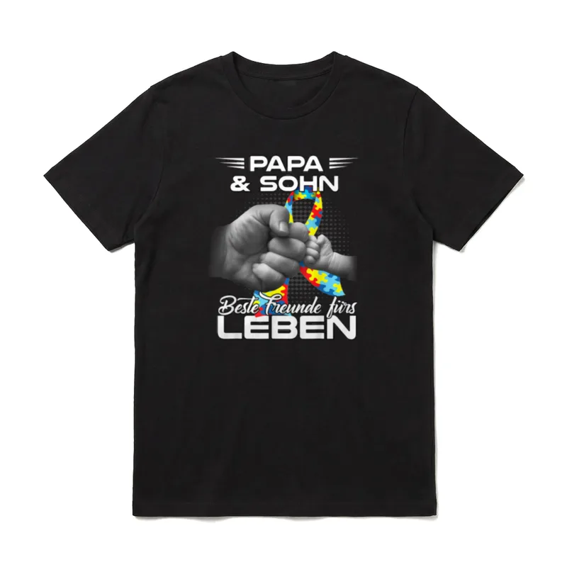 Papa & Sohn Beste T-Shirt – Klassisches T-Shirt in Schwarz