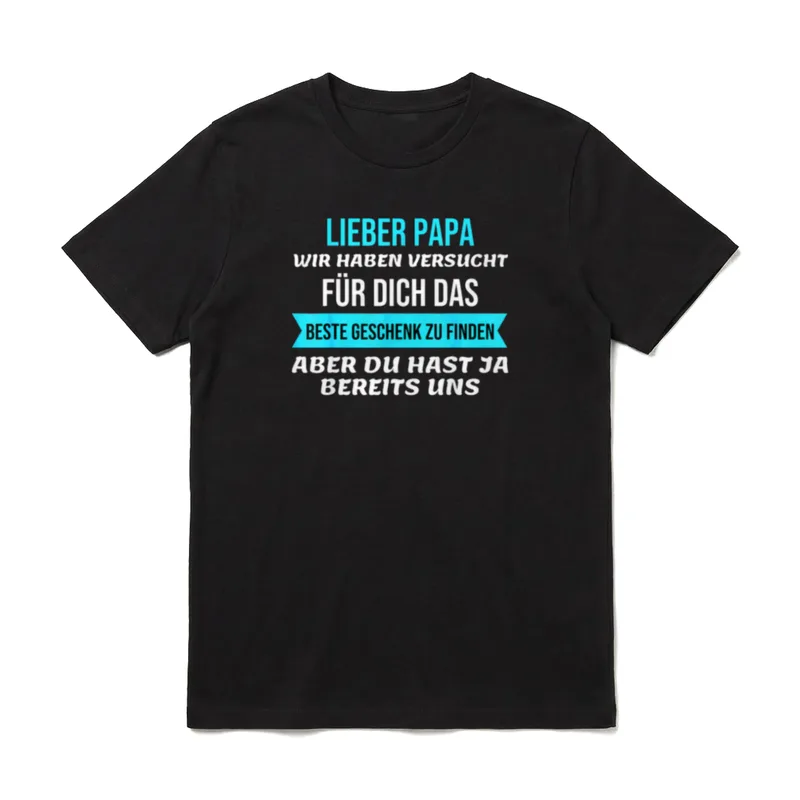 Für den besten Papa Papa Sprüche & Geschenke T-Shirt – Klassisches T-Shirt in Schwarz