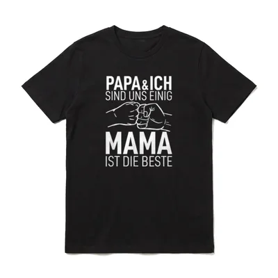 Papa & Ich sind T-Shirt – Klassisches T-Shirt in Schwarz