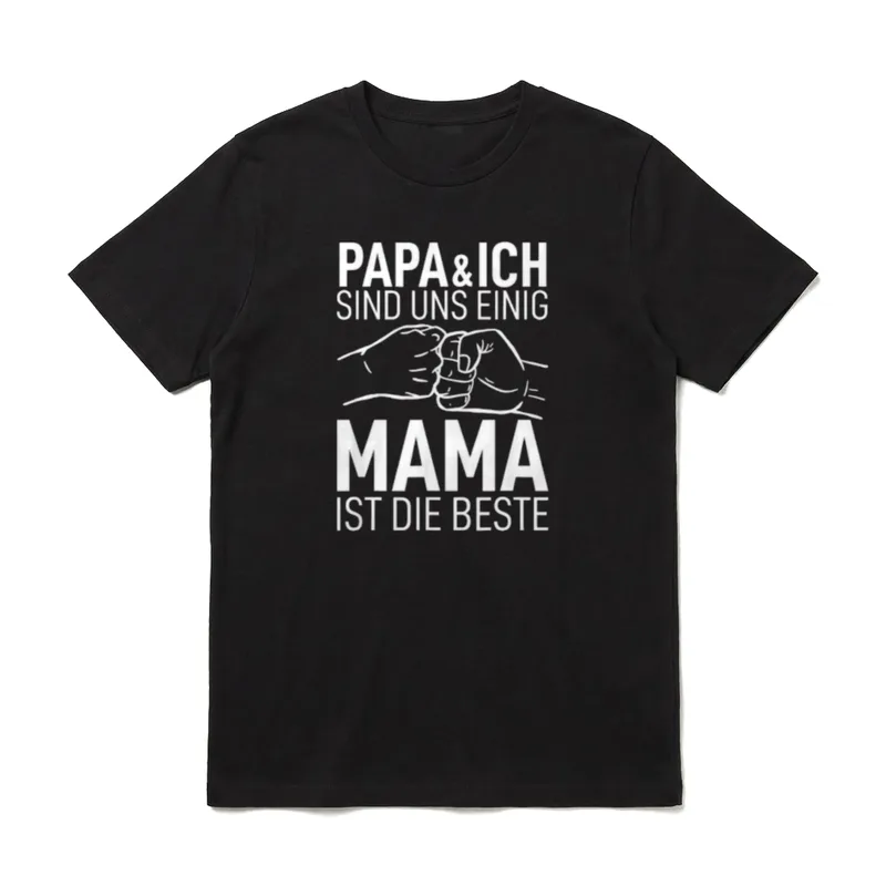 Papa & Ich sind T-Shirt – Klassisches T-Shirt in Schwarz