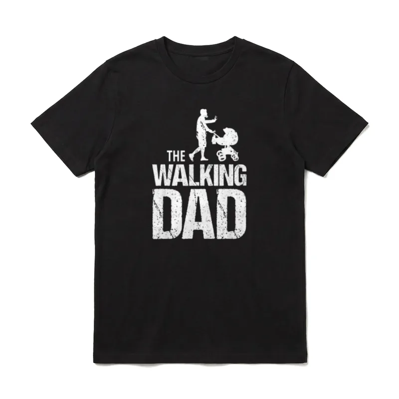 Lustiges +The Walking Dad+ T-Shirt – Klassisches T-Shirt in Schwarz