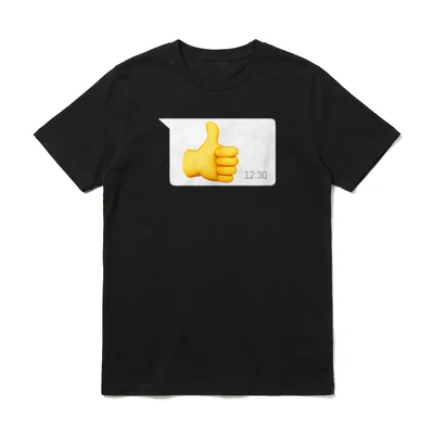 Daumen hoch Nachricht T-Shirt – Klassisches T-Shirt in Schwarz