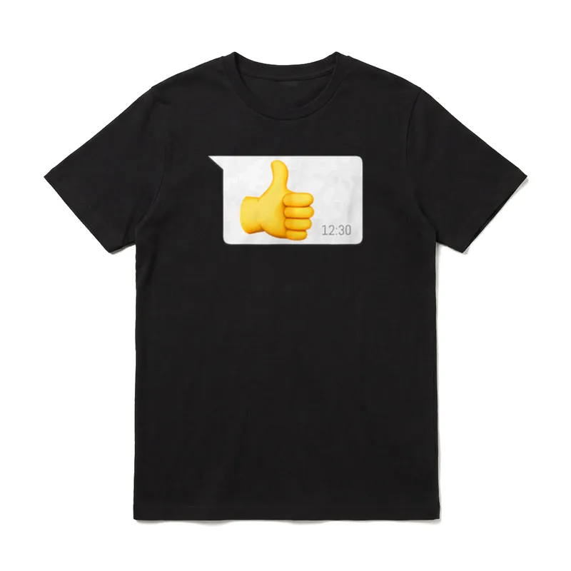 Daumen hoch Nachricht T-Shirt – Klassisches T-Shirt in Schwarz