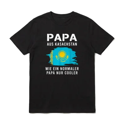 Kasachstan Flagge Russland Kasachstan T-Shirt – Klassisches T-Shirt in Schwarz