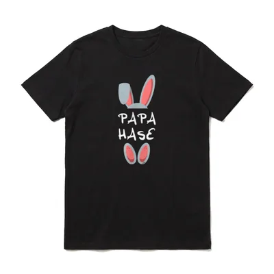 Papa Hase Osterhase Familien T-Shirt – Klassisches T-Shirt in Schwarz