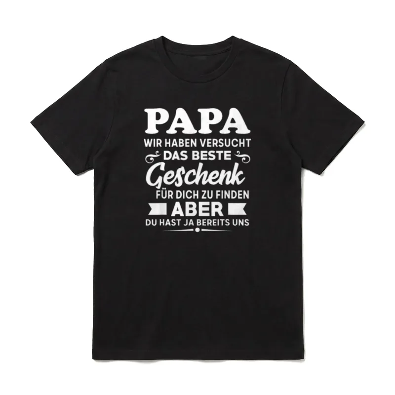 Papa wir haben versucht T-Shirt – Klassisches T-Shirt in Schwarz