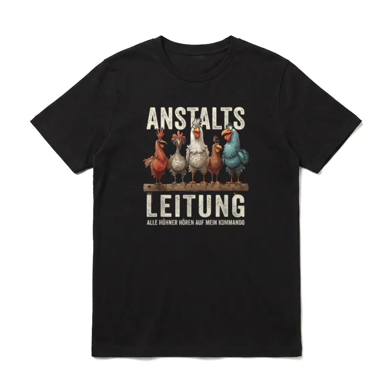 Anstaltsleitung Chicken Daddy Mom T-Shirt – Klassisches T-Shirt in Schwarz