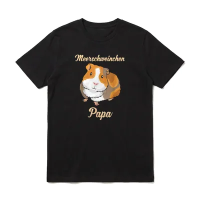 Meerschweinchen Papa T-Shirt – Klassisches T-Shirt in Schwarz