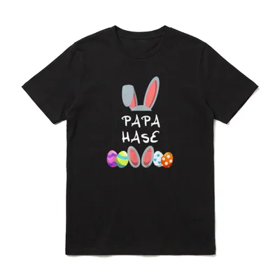 Papa Hase Osterhase Partnerlook T-Shirt – Klassisches T-Shirt in Schwarz