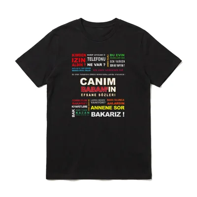Klasik Türk Babasi Türkischer T-Shirt – Klassisches T-Shirt in Schwarz