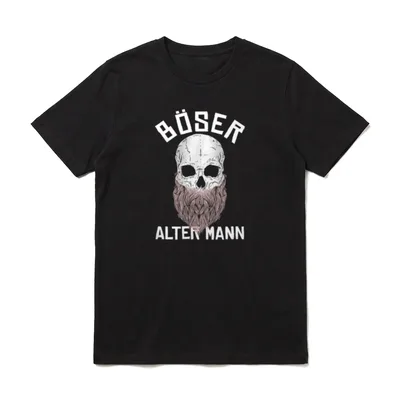 Böser Alter Mann Lustiger T-Shirt – Klassisches T-Shirt in Schwarz