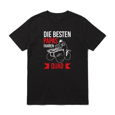 Besten Papas Fahren Quad T-Shirt – Klassisches T-Shirt in Schwarz
