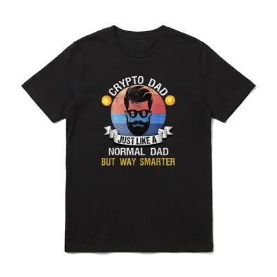 Bitcoin Dogecoin Crypto Dad T-Shirt – Klassisches T-Shirt in Schwarz