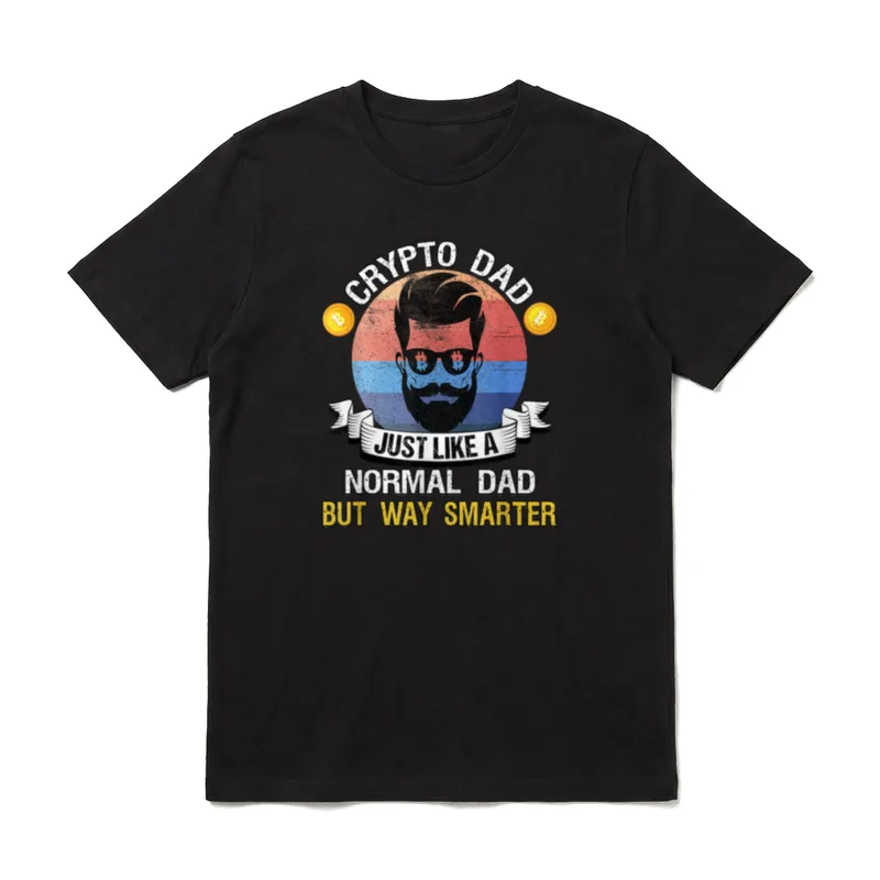 Bitcoin Dogecoin Crypto Dad T-Shirt – Klassisches T-Shirt in Schwarz