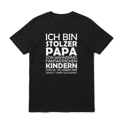 Ich bin stolzer Papa Papa Sprüche & Geschenke T-Shirt – Klassisches T-Shirt in Schwarz