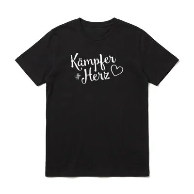 Kämpfer Herz Motivation Courageous T-Shirt – Klassisches T-Shirt in Schwarz