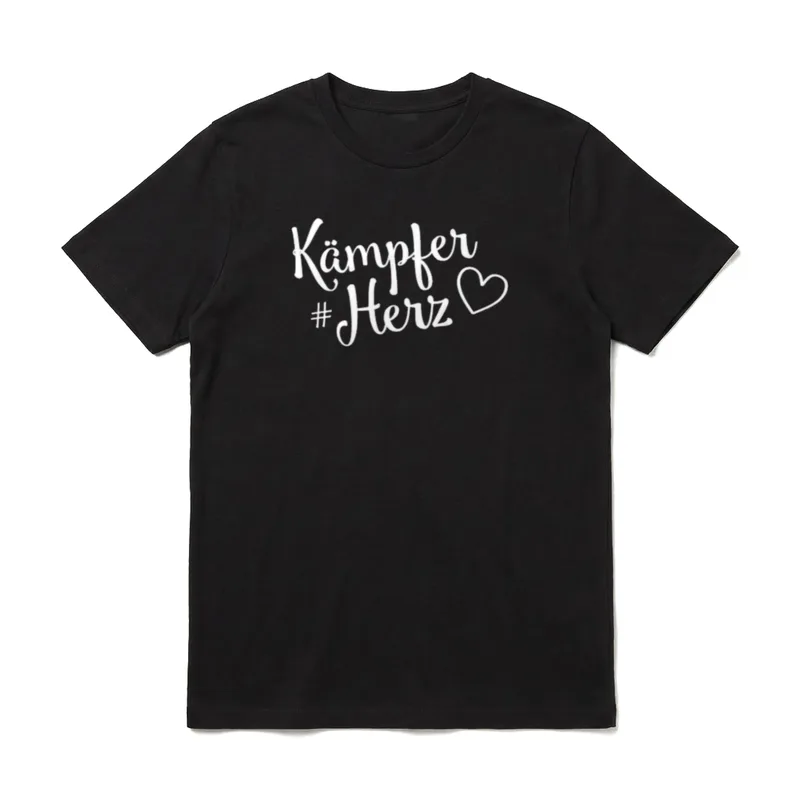 Kämpfer Herz Motivation Courageous T-Shirt – Klassisches T-Shirt in Schwarz