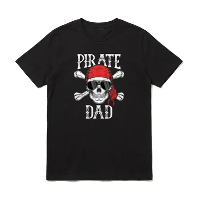 Pirate Dad Jolly Roger T-Shirt – Klassisches T-Shirt in Schwarz