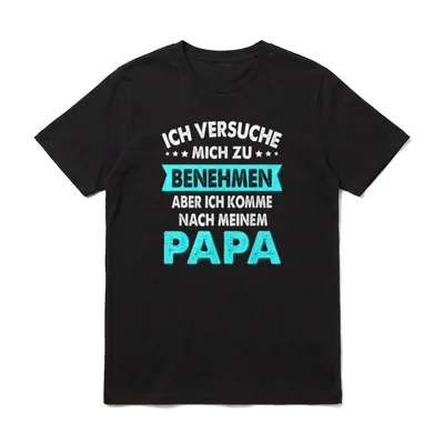 Ich Versuche Mich T-Shirt – Klassisches T-Shirt in Schwarz