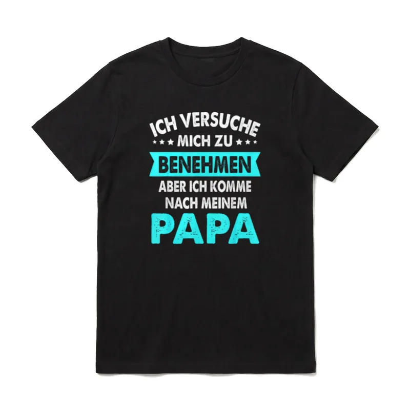 Ich Versuche Mich T-Shirt – Klassisches T-Shirt in Schwarz