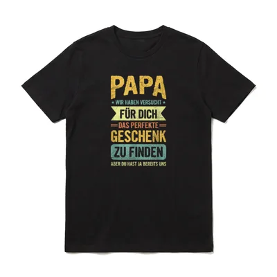 Papa Vater Lustiges Spruch T-Shirt – Klassisches T-Shirt in Schwarz