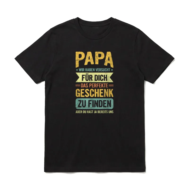 Papa Vater Lustiges Spruch T-Shirt – Klassisches T-Shirt in Schwarz