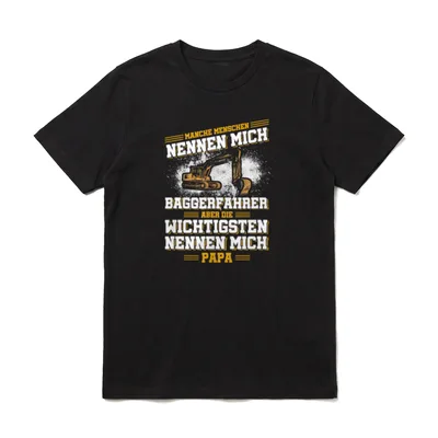 Baggerfahrer Vater Bagger Bauarbeiter T-Shirt – Klassisches T-Shirt in Schwarz