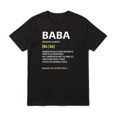 Baba Definition Türkischer Vater T-Shirt – Klassisches T-Shirt in Schwarz